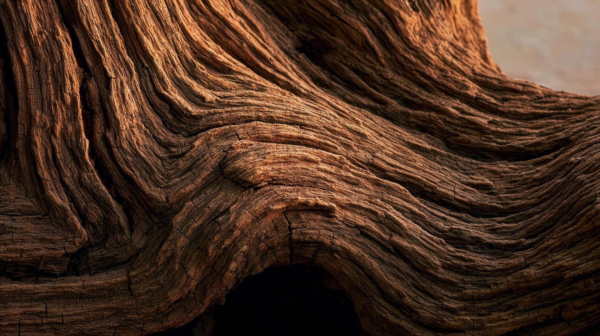 Fanning organic wood grain