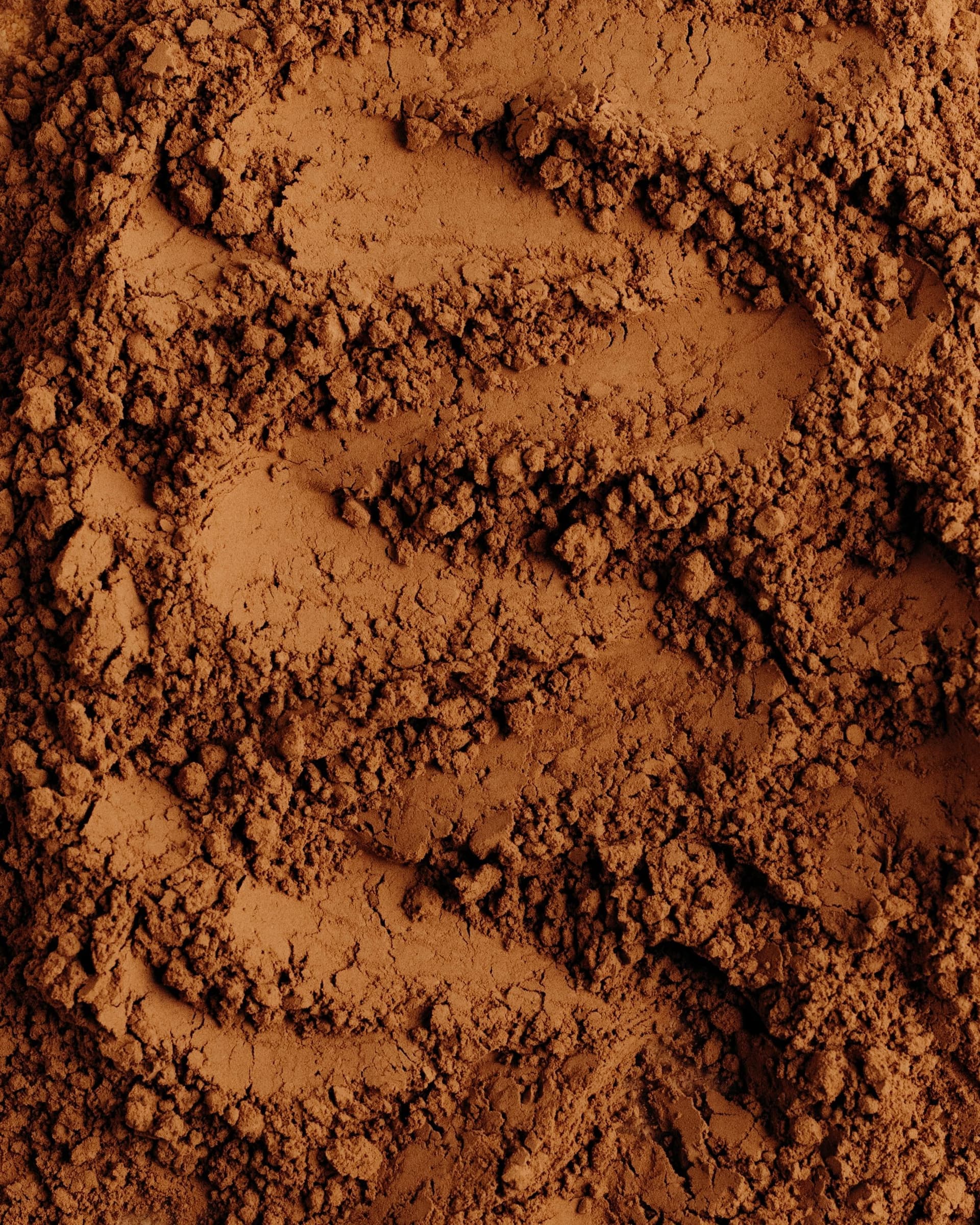 Close texture of warm brown mesquite powder